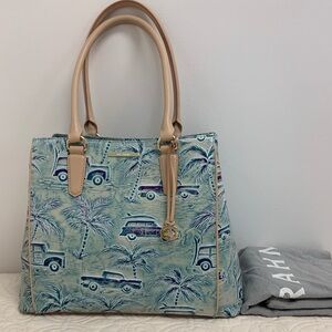 Brahmin Copa Cabana Blue Tote WITH DUSTBAG